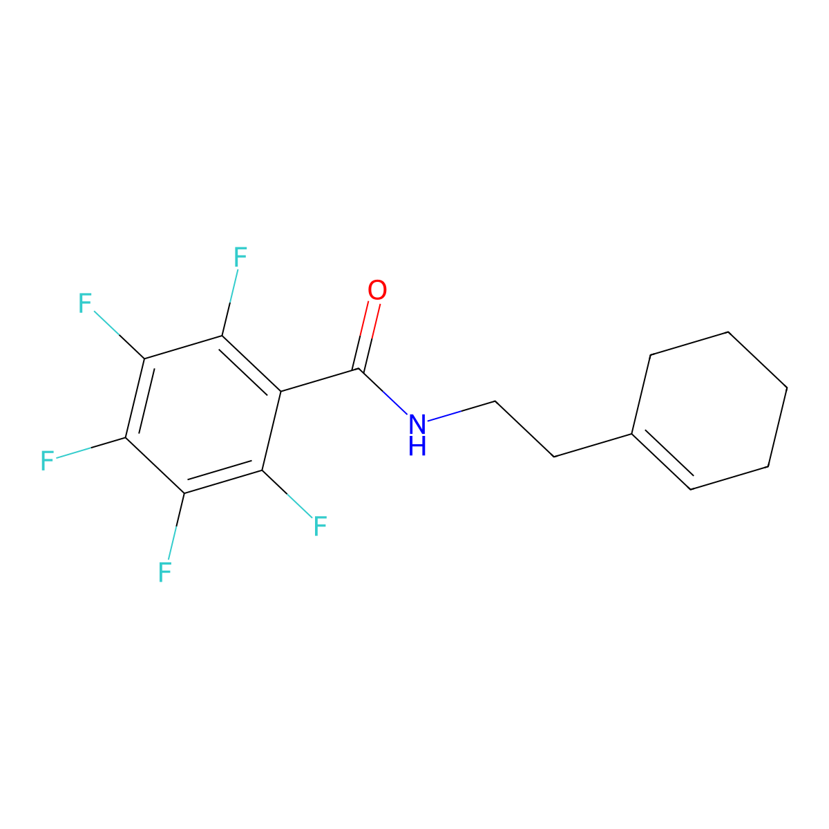 N-[2-(cyclohexen-1-yl)ethyl]-2,3,4,5,6-pentafluorobenzamide molecular structure, CAS 544451-41-4