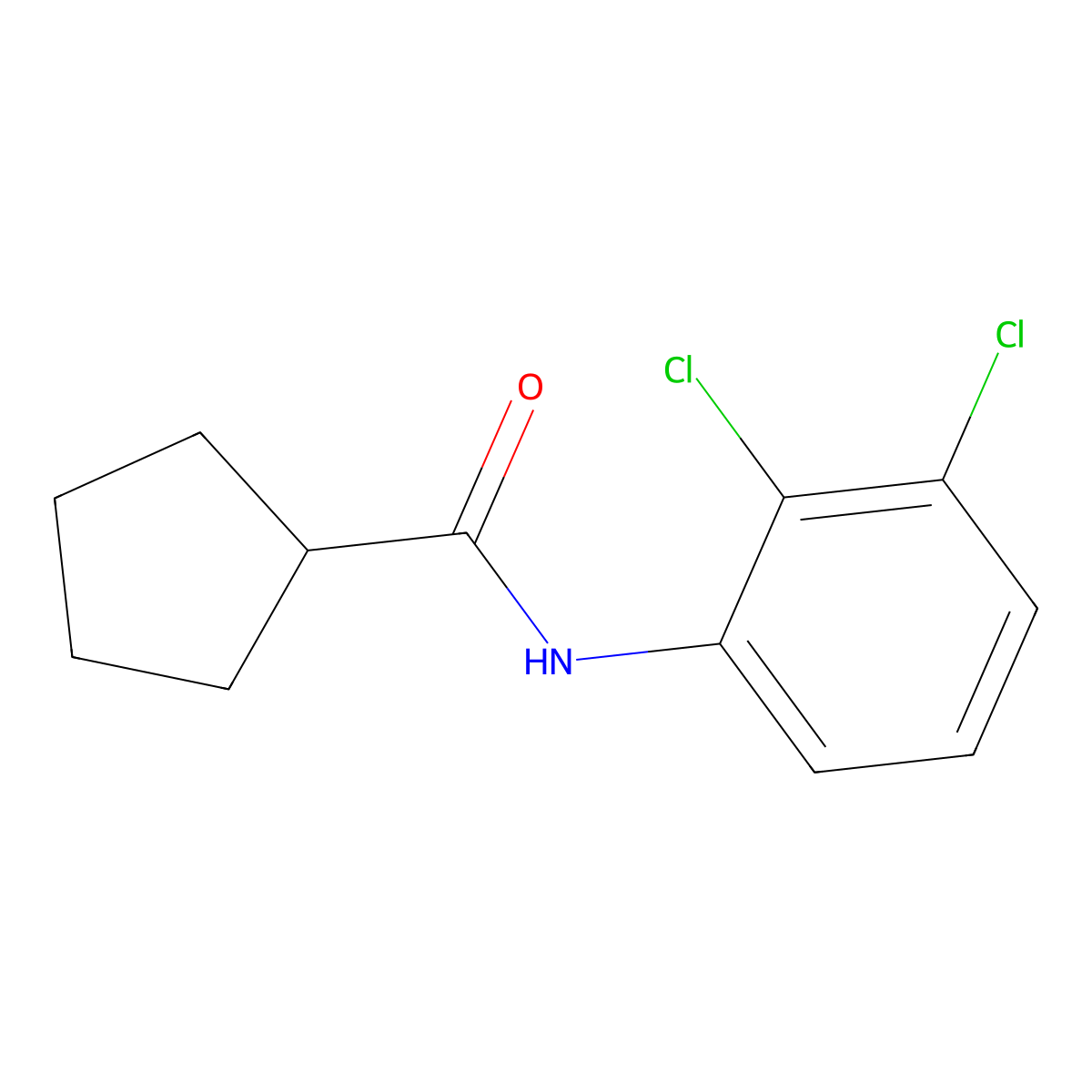 N-(2,3-dichlorophenyl)cyclopentanecarboxamide molecular structure, CAS 544452-76-8