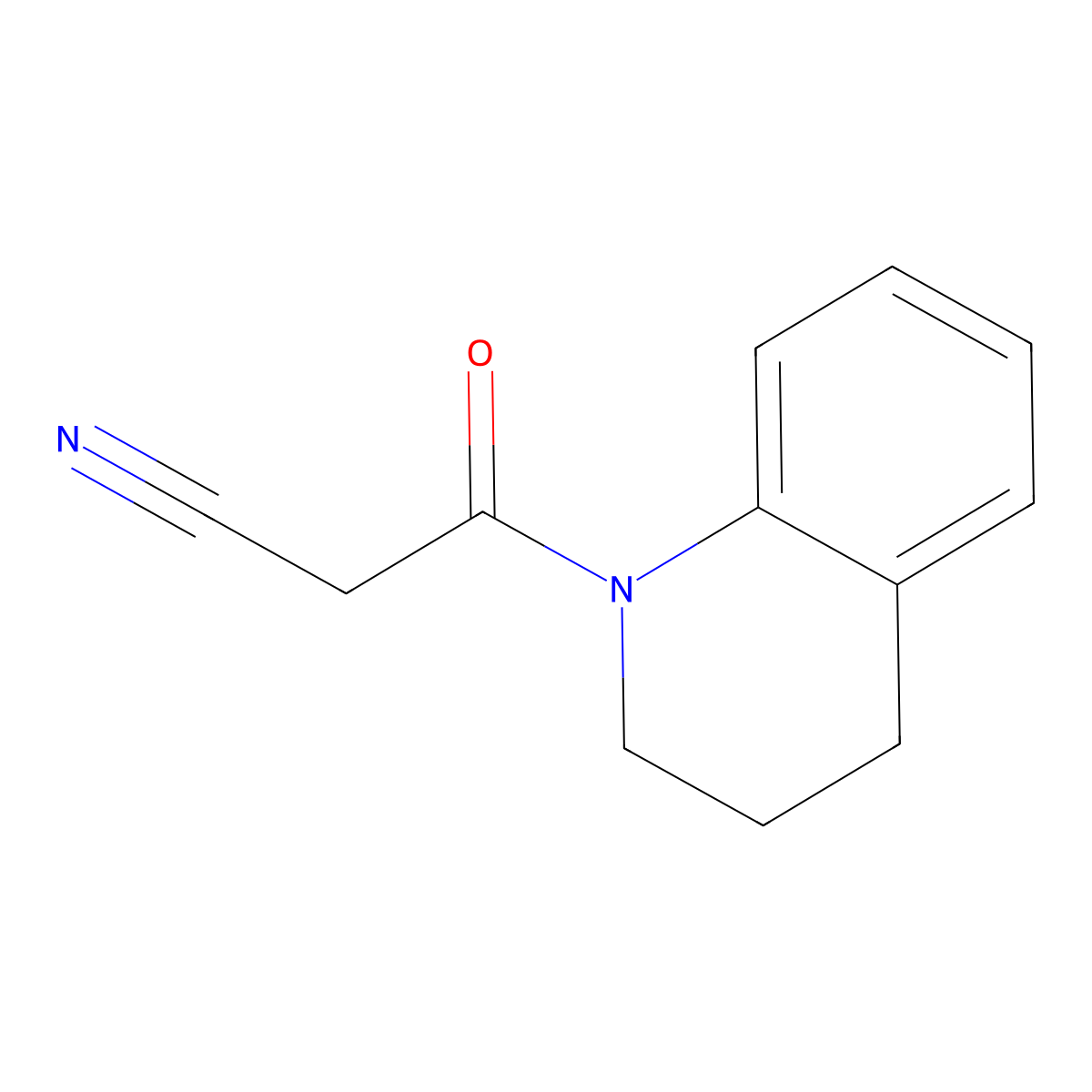 3-(3,4-dihydroquinolin-1(2H)-yl)-3-oxopropanenitrile molecular structure, CAS 544453-01-2