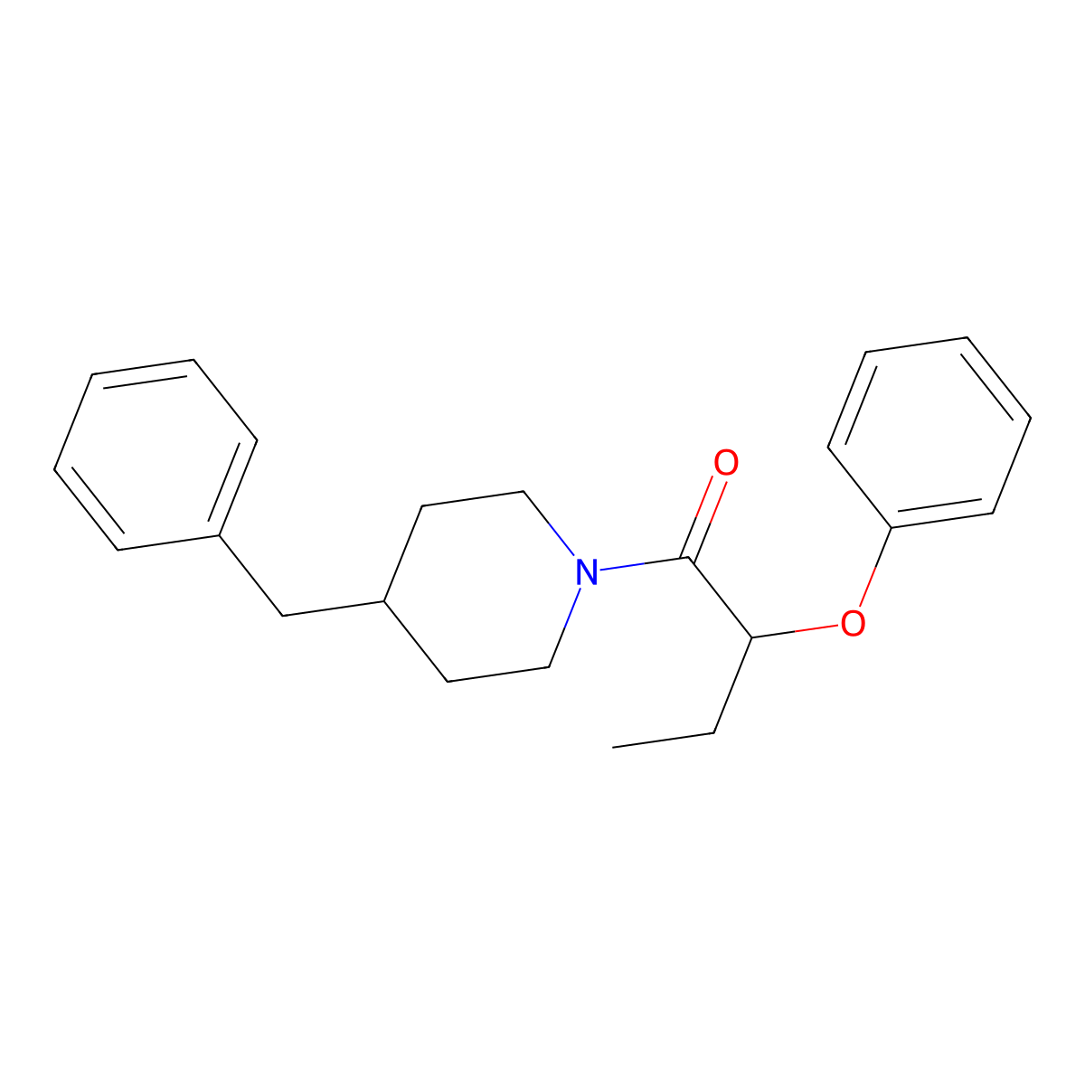 1-(4-Benzylpiperidin-1-yl)-2-phenoxybutan-1-one molecular structure, CAS 544454-12-8