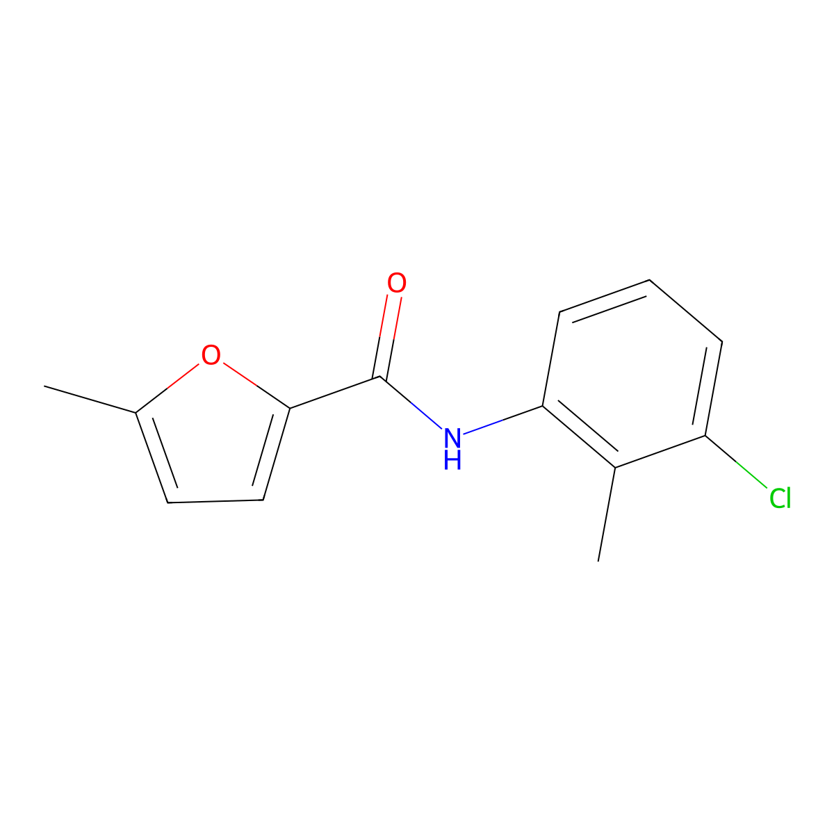 N-(3-chloro-2-methylphenyl)-5-methylfuran-2-carboxamide molecular structure, CAS 544455-78-9
