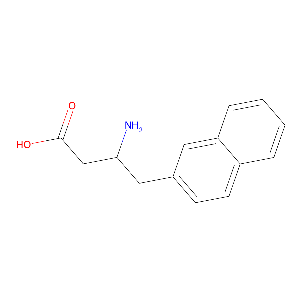 3-Amino-4-(naphthalen-2-yl)butanoic acid molecular structure, CAS 544455-87-0