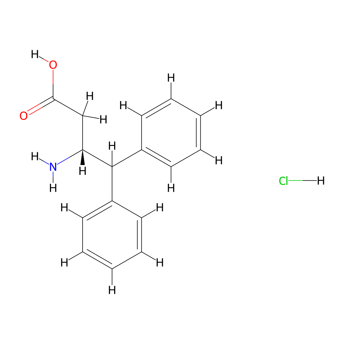 (R)-3-Amino-4,4-diphenylbutyric acid hydrochloride molecular structure, CAS 544455-93-8