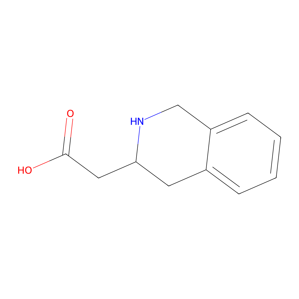 2-(1,2,3,4-Tetrahydroisoquinolin-3-yl)acetic acid molecular structure, CAS 544456-02-2