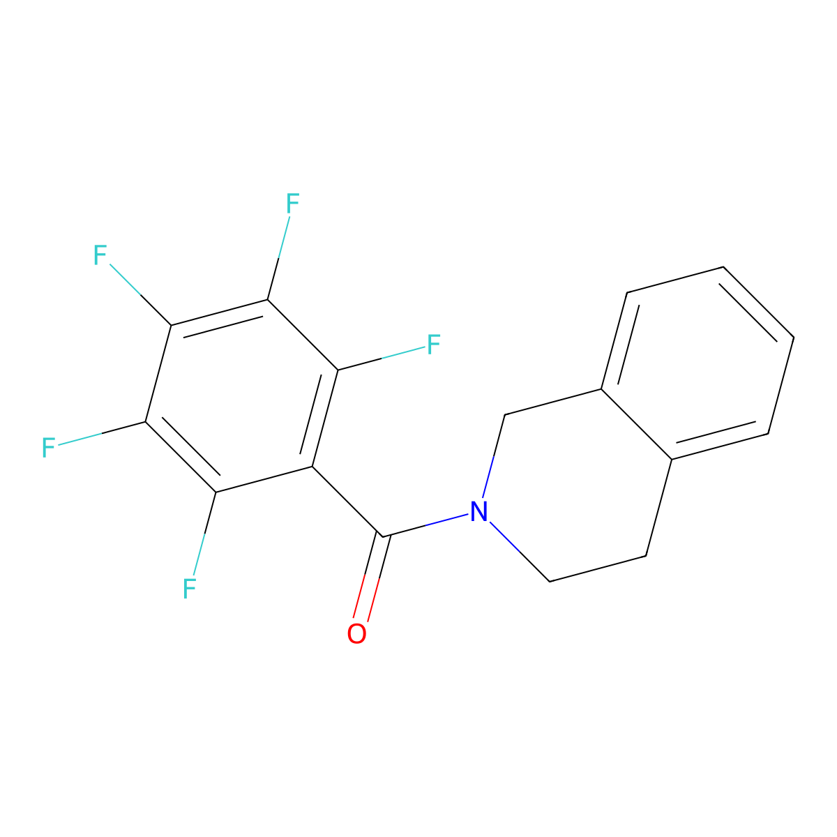 2-(2,3,4,5,6-Pentafluorobenzoyl)-1,2,3,4-tetrahydroisoquinoline molecular structure, CAS 544457-01-4