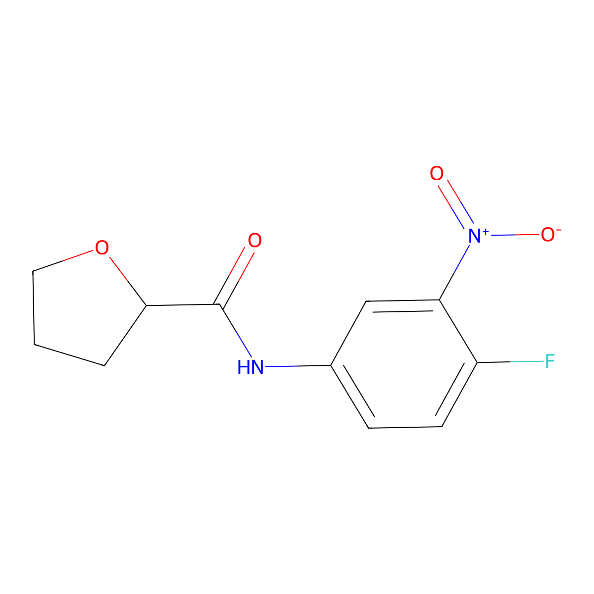 N-(4-fluoro-3-nitrophenyl)oxolane-2-carboxamide molecular structure, CAS 544457-26-3