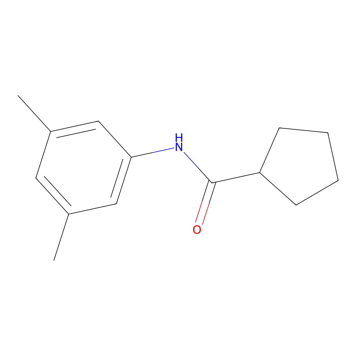 N-(3,5-dimethylphenyl)cyclopentanecarboxamide molecular structure, CAS 544457-48-9
