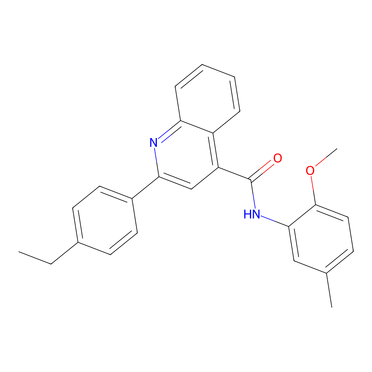 2-(4-ethylphenyl)-N-(2-methoxy-5-methylphenyl)quinoline-4-carboxamide molecular structure, CAS 544458-04-0