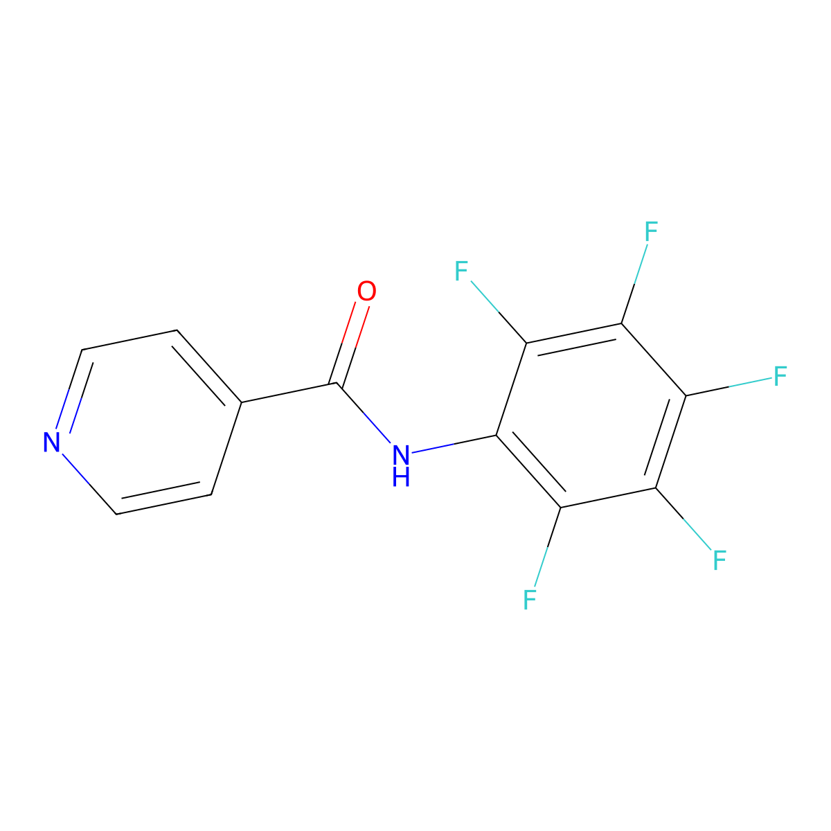 N-(2,3,4,5,6-pentafluorophenyl)pyridine-4-carboxamide molecular structure, CAS 544458-41-5