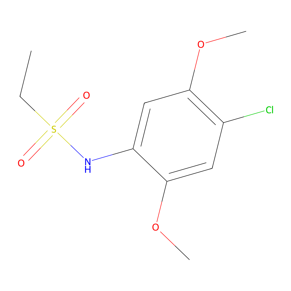 N-(4-chloro-2,5-dimethoxyphenyl)ethanesulfonamide molecular structure, CAS 544459-66-7