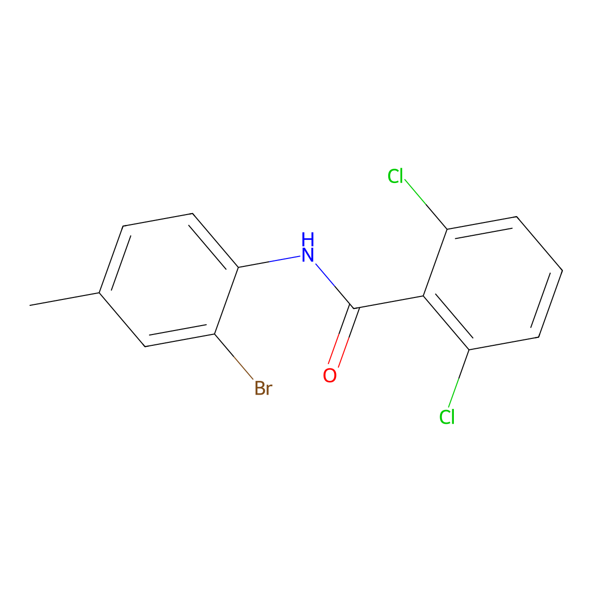 N-(2-bromo-4-methylphenyl)-2,6-dichlorobenzamide molecular structure, CAS 544460-18-6