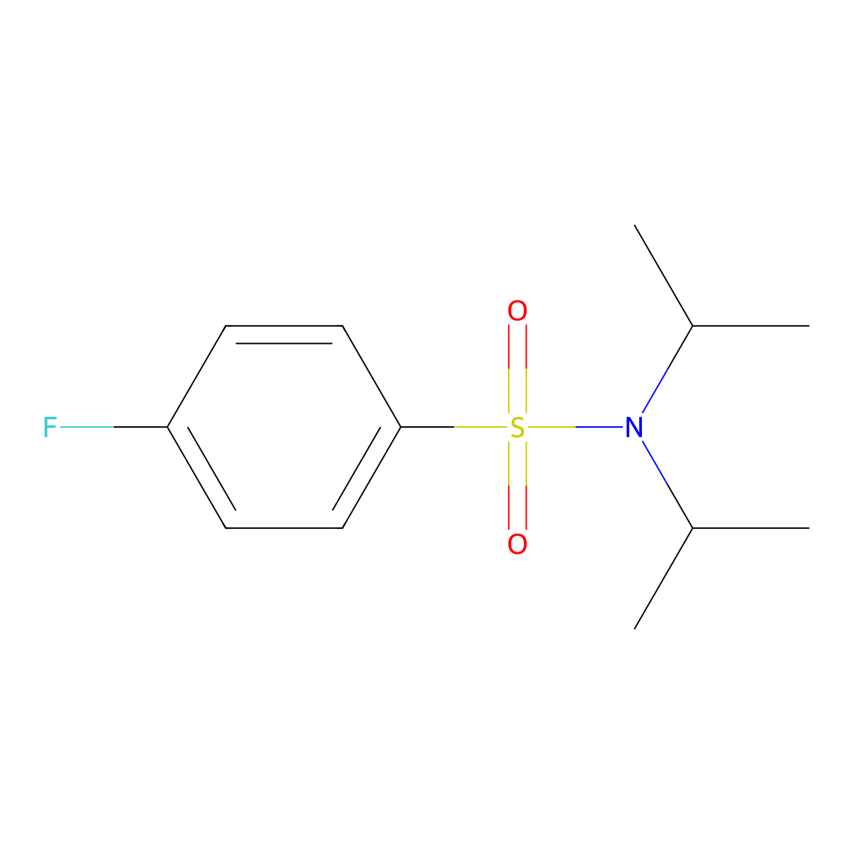 N,N-Diisopropyl 4-fluorobenzenesulfonamide molecular structure, CAS 544460-63-1