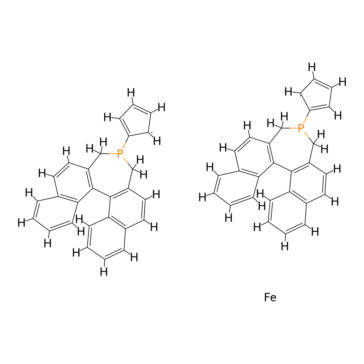 1,1'-Bis{(S)-4,5-dihydro-3H-binaphtho[1,2-c:2',1'-e]phosphino}ferrocene , (S,S)-f-Binaphane molecular structure, CAS 544461-38-3