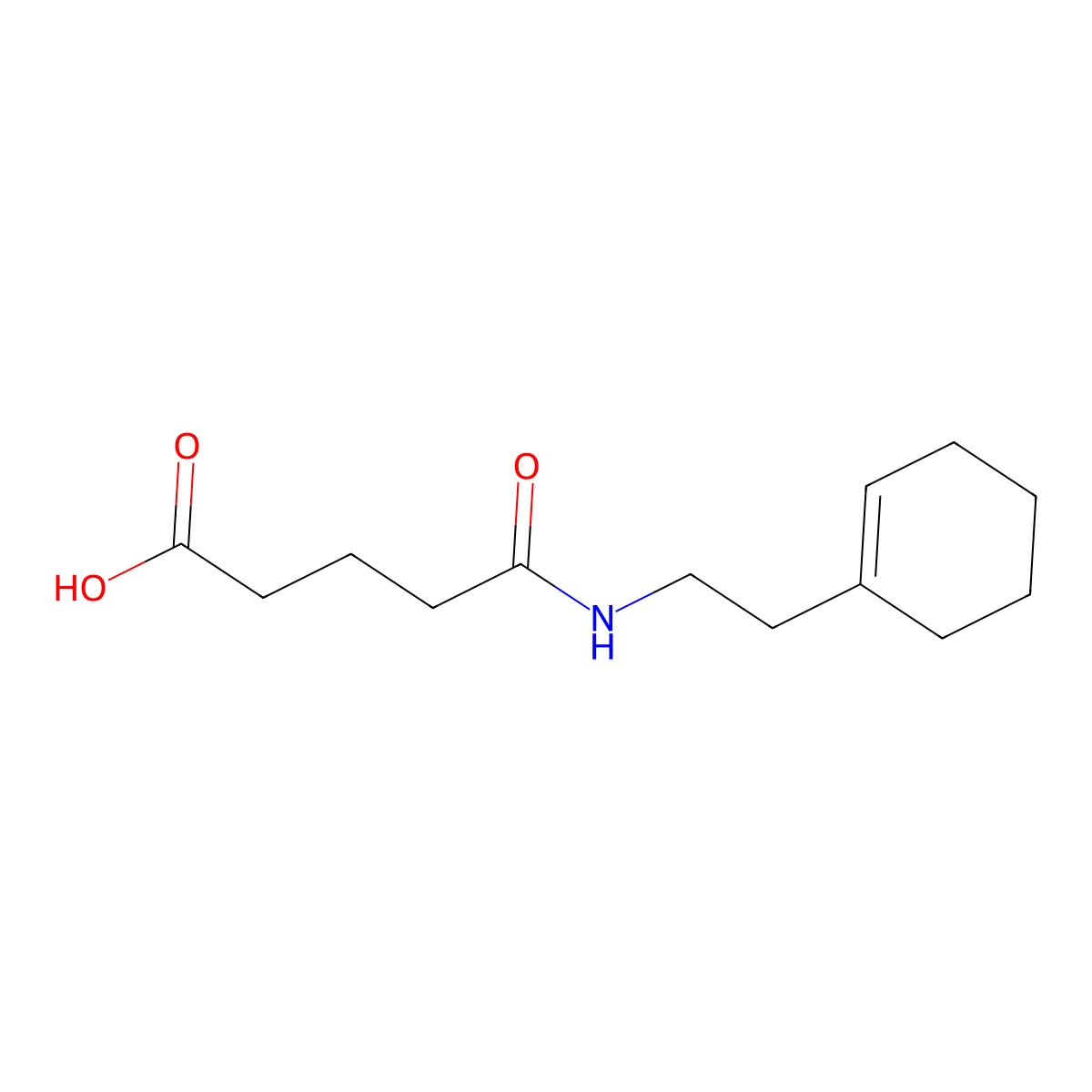 5-[2-(Cyclohexen-1-yl)ethylamino]-5-oxopentanoic acid molecular structure, CAS 544461-76-9