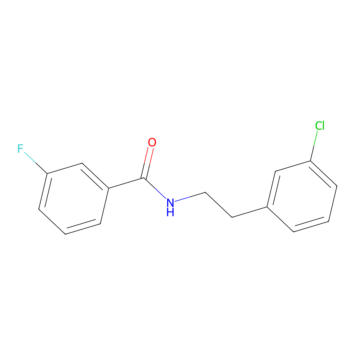 N-[2-(3-chlorophenyl)ethyl]-3-fluorobenzamide molecular structure, CAS 544462-98-8