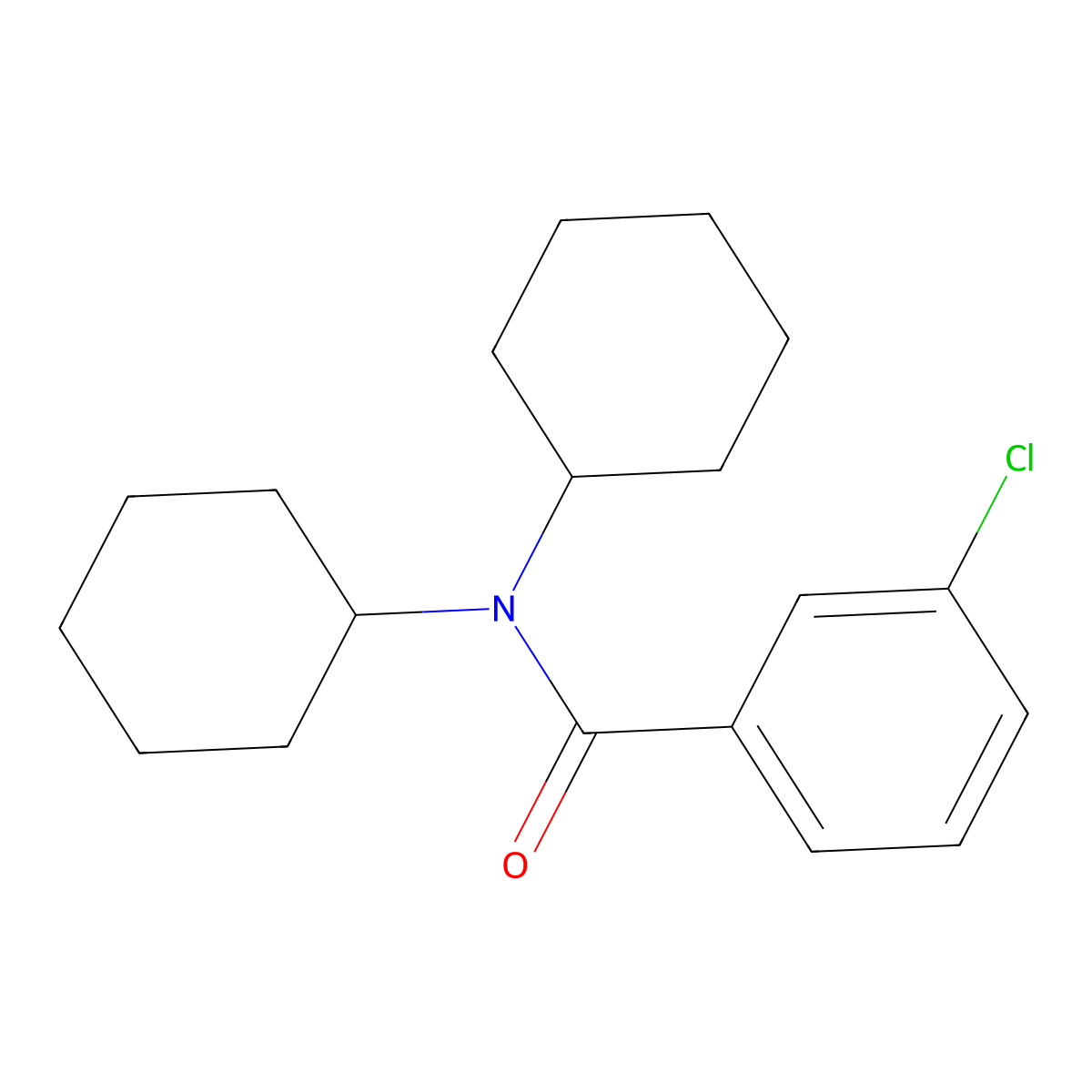 3-chloro-N,N-dicyclohexylbenzamide molecular structure, CAS 544463-96-9