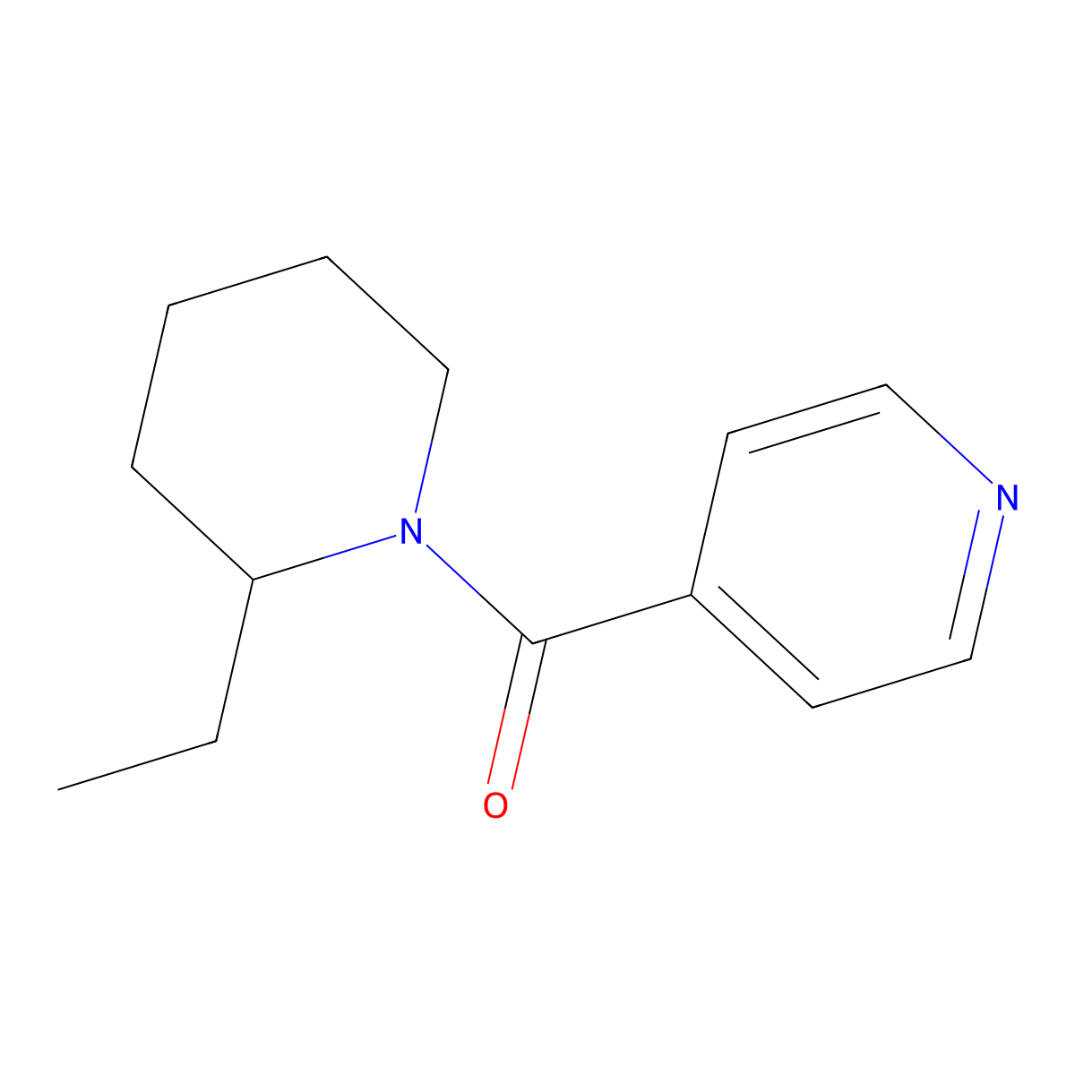 (2-Ethyl-1-piperidinyl)(4-pyridinyl)methanone molecular structure, CAS 544464-45-1