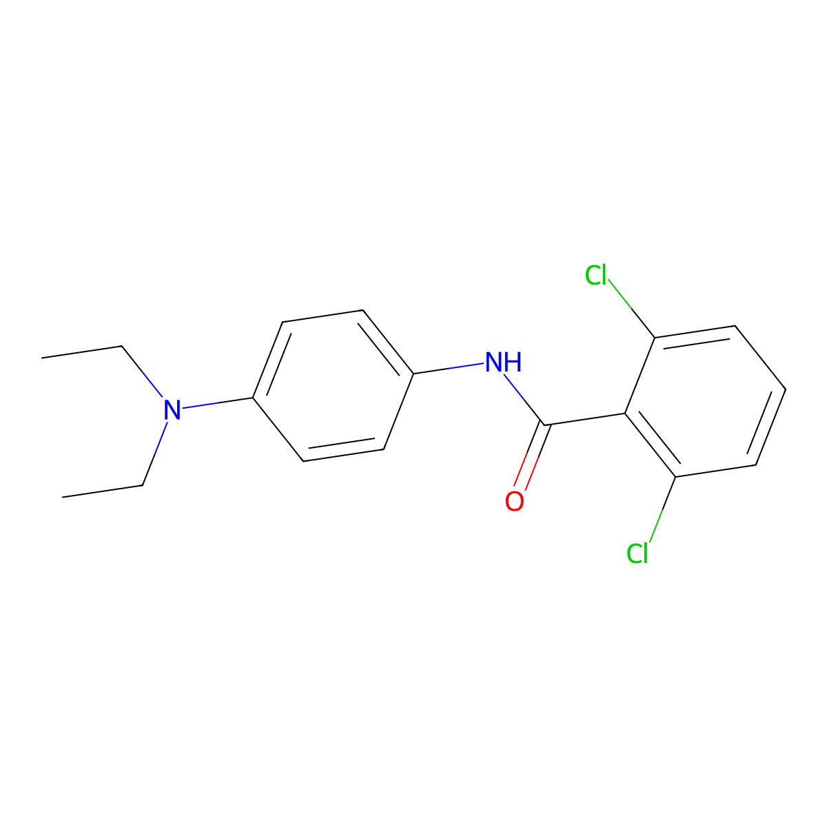 2,6-dichloro-N-[4-(diethylamino)phenyl]benzamide molecular structure, CAS 544464-68-8