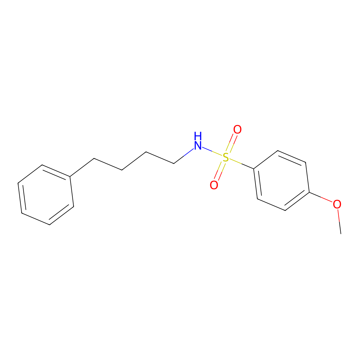 4-methoxy-N-(4-phenylbutyl)benzenesulfonamide molecular structure, CAS 544464-86-0
