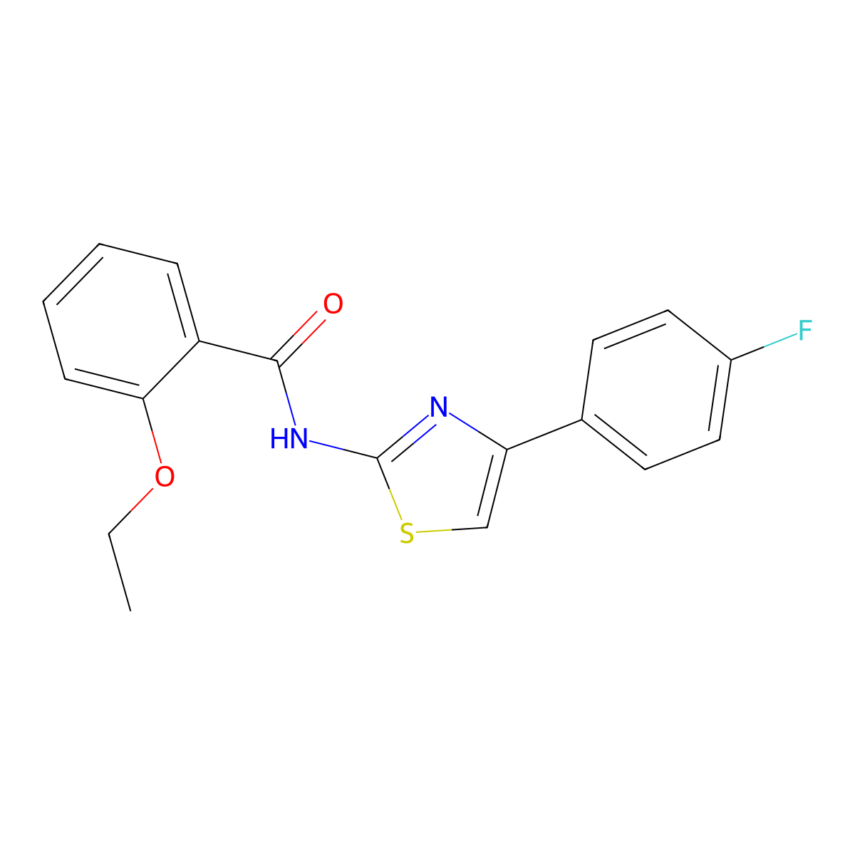 2-ethoxy-N-[4-(4-fluorophenyl)-1,3-thiazol-2-yl]benzamide molecular structure, CAS 544465-35-2