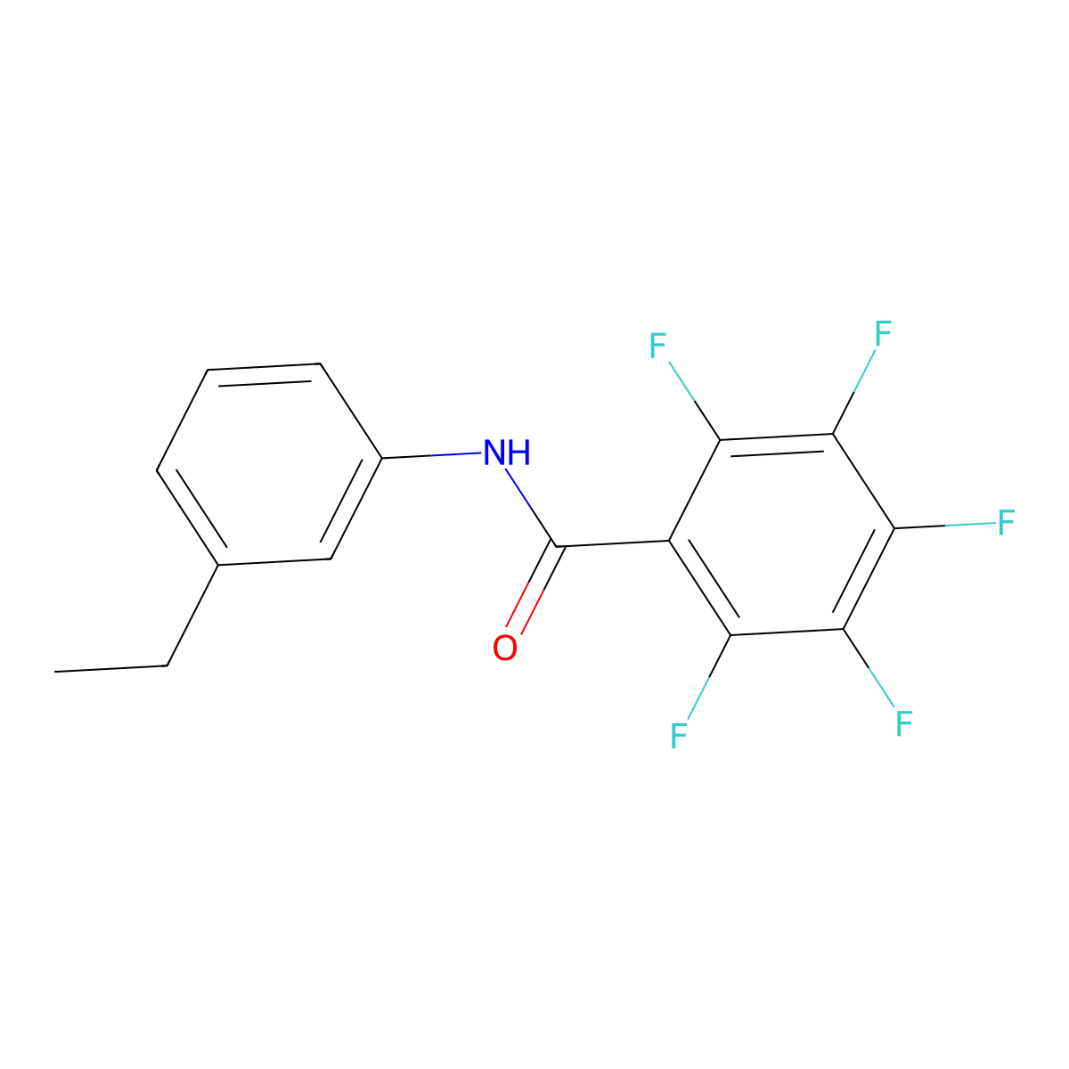 N-(3-ethylphenyl)-2,3,4,5,6-pentafluorobenzamide molecular structure, CAS 544465-60-3