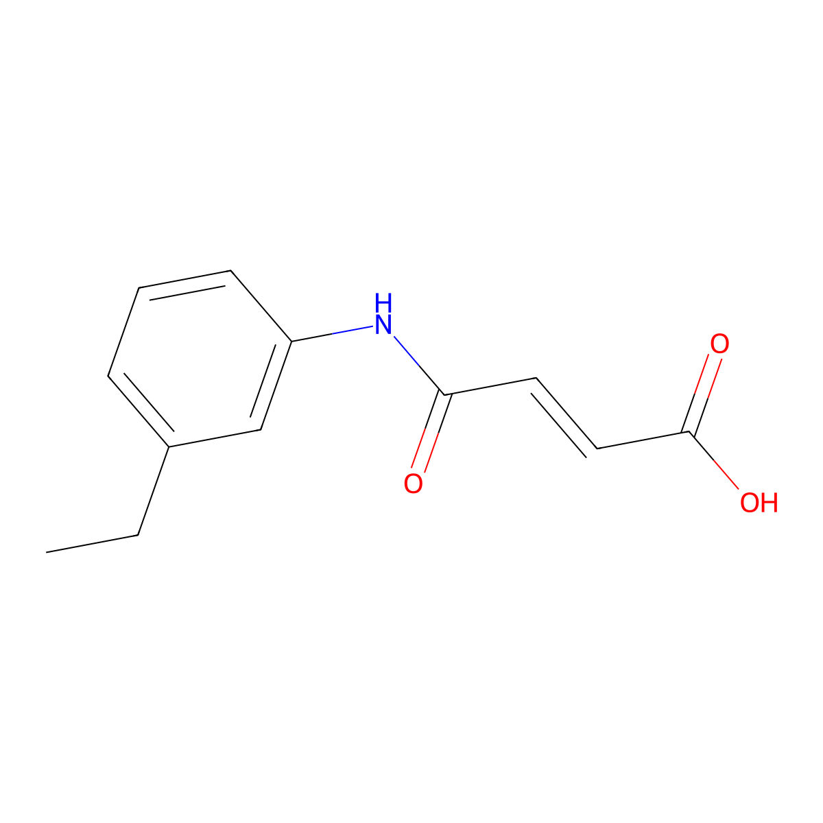2-Butenoic acid, 4-[(3-ethylphenyl)amino]-4-oxo- molecular structure, CAS 544466-37-7
