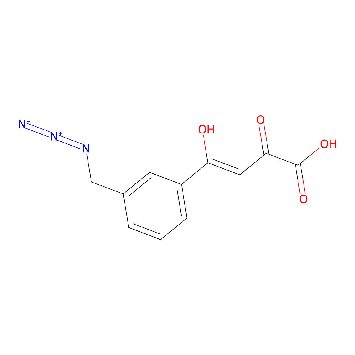 4-[3-(Azidomethyl)phenyl]-4-hydroxy-2-oxobut-3-enoic acid molecular structure, CAS 544467-07-4