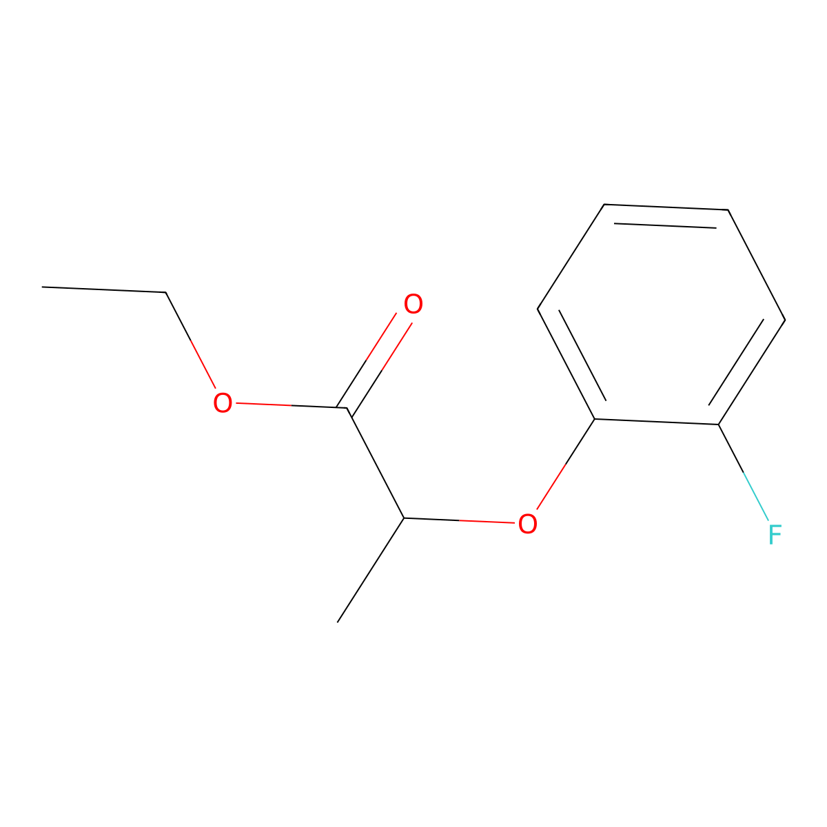 Ethyl 2-(2-fluorophenoxy)propanoate molecular structure, CAS 544470-44-2