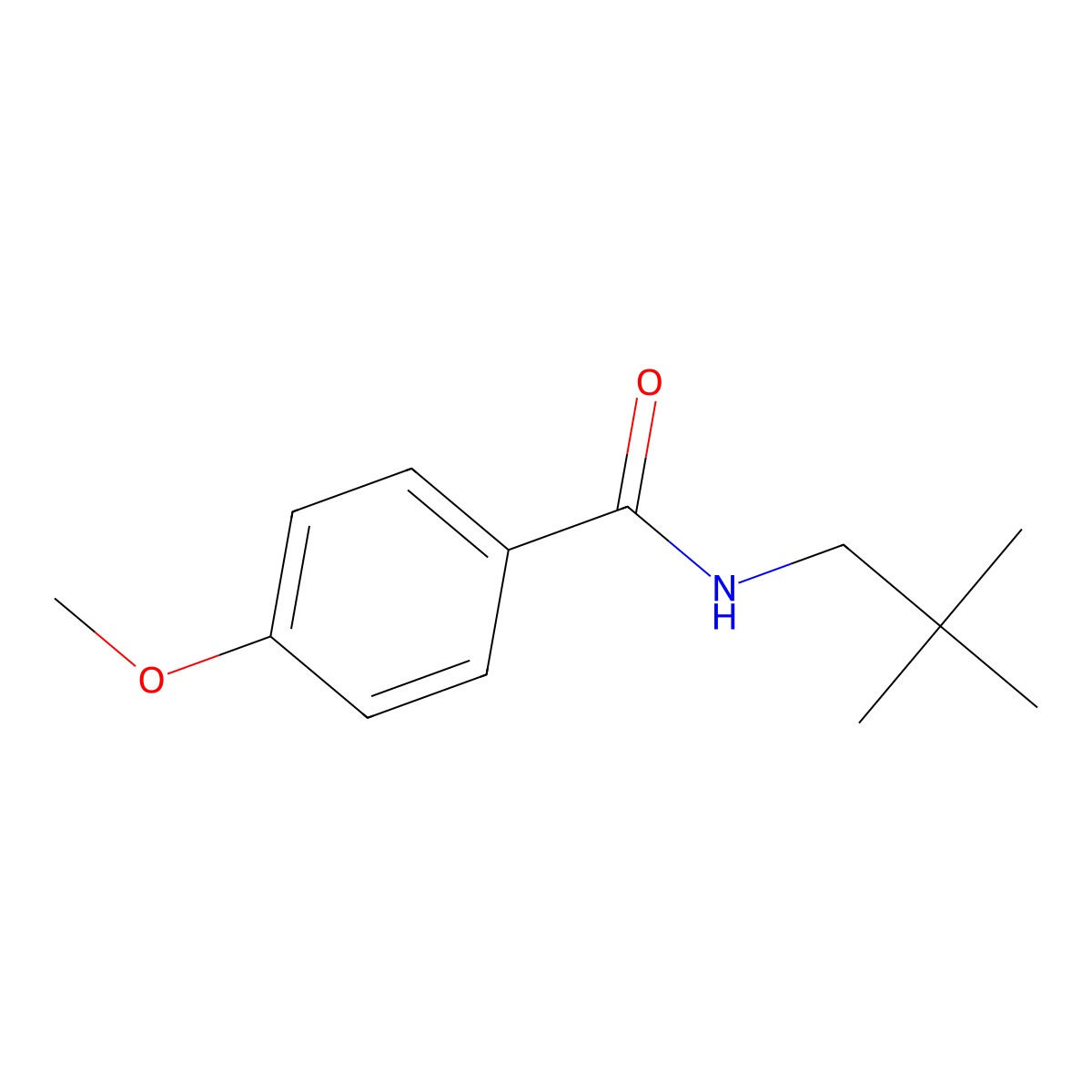 N-(2,2-Dimethylpropyl)-4-methoxybenzamide molecular structure, CAS 54449-48-8