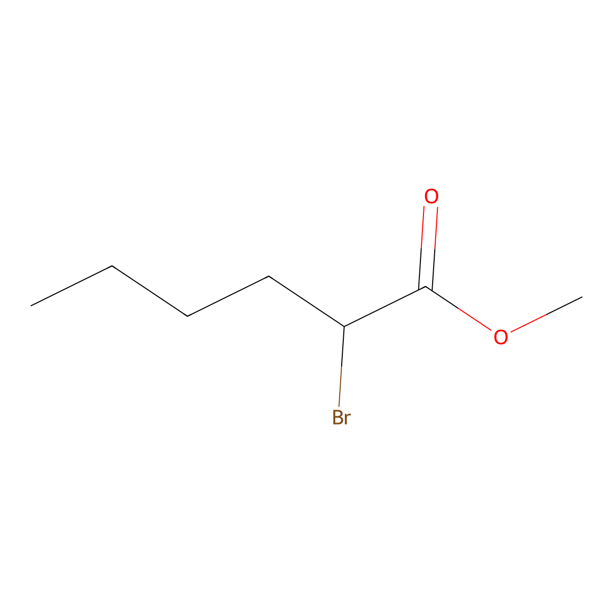 Hexanoic acid, 2-bromo-, methyl ester molecular structure, CAS 5445-19-2