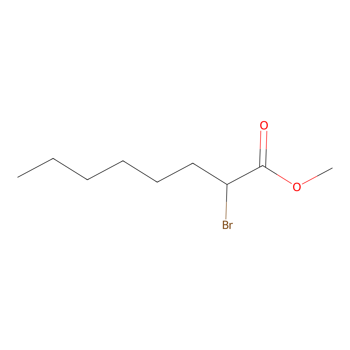 Octanoic acid, 2-bromo-, methyl ester molecular structure, CAS 5445-22-7
