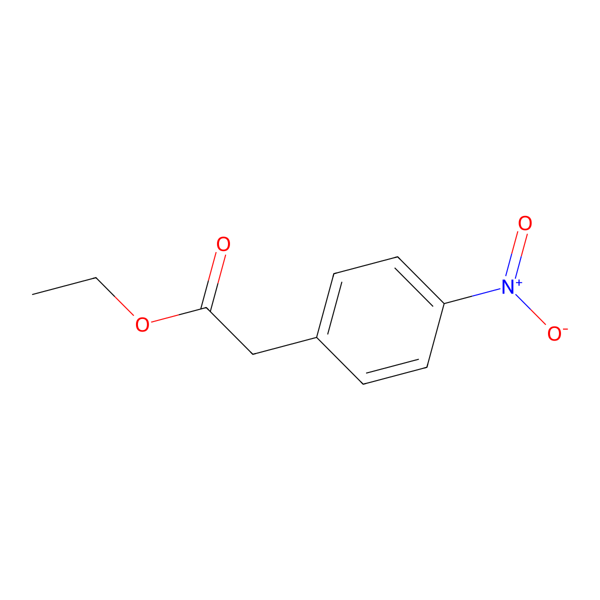 Ethyl 4-nitrophenylacetate molecular structure, CAS 5445-26-1