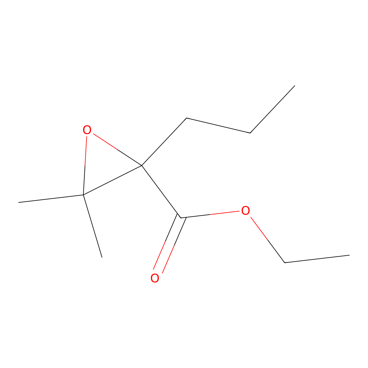 Ethyl 3,3-dimethyl-2-propyloxirane-2-carboxylate molecular structure, CAS 5445-27-2