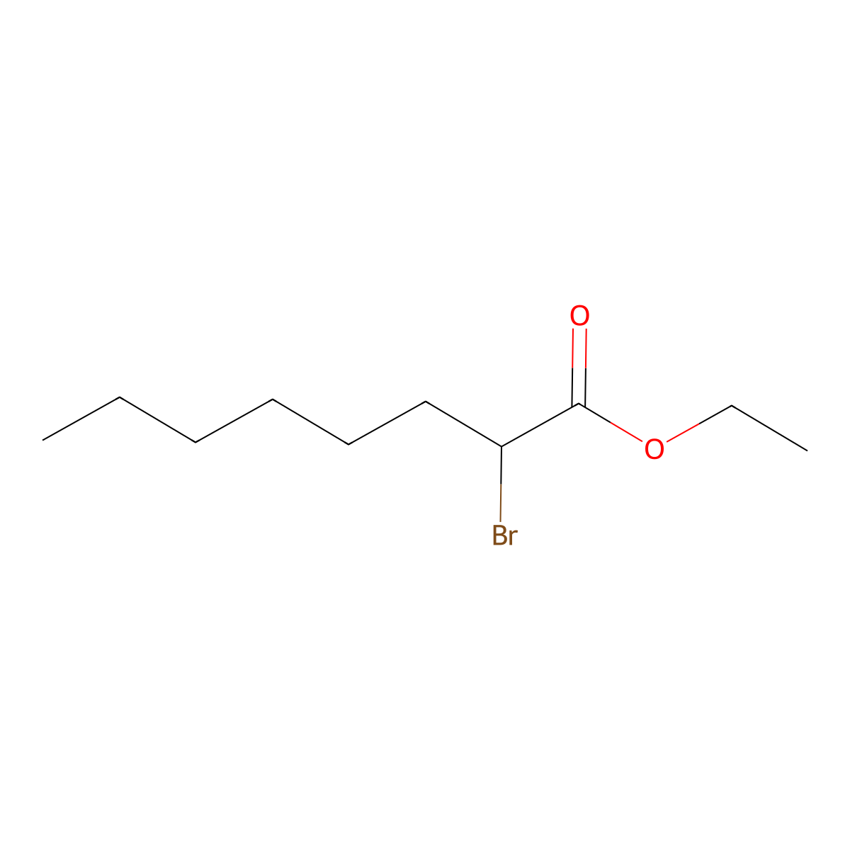 Ethyl 2-bromooctanoate molecular structure, CAS 5445-29-4