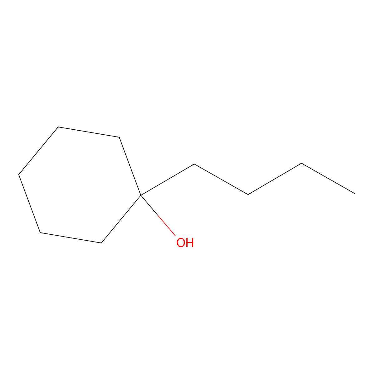 1-Butylcyclohexanol molecular structure, CAS 5445-30-7