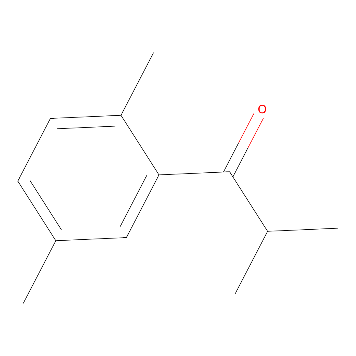 1-(2,5-Dimethylphenyl)-2-methylpropan-1-one molecular structure, CAS 5445-46-5