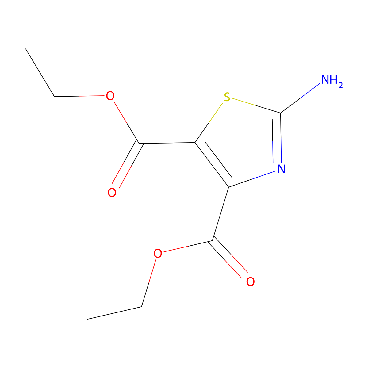 Diethyl 2-amino-1,3-thiazole-4,5-dicarboxylate molecular structure, CAS 5445-93-2