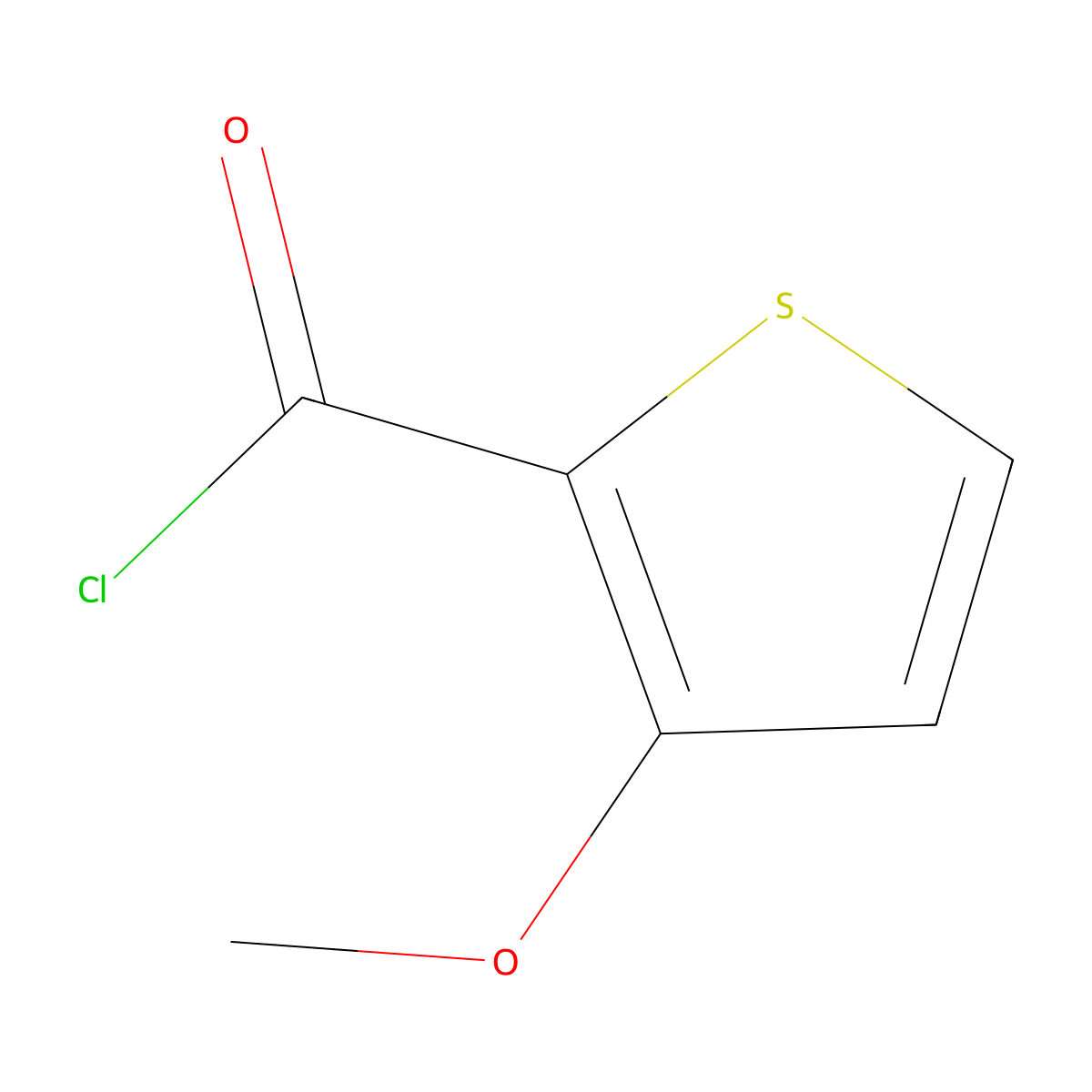 3-Methoxythiophene-2-carbonyl chloride molecular structure, CAS 54450-14-5