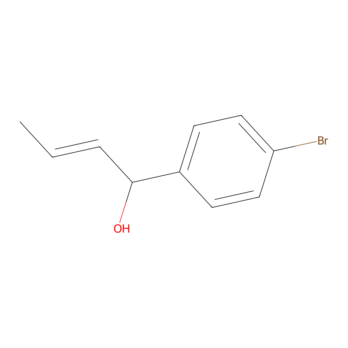 (E)-1-(4-Bromophenyl)but-2-en-1-ol molecular structure, CAS 54450-58-7