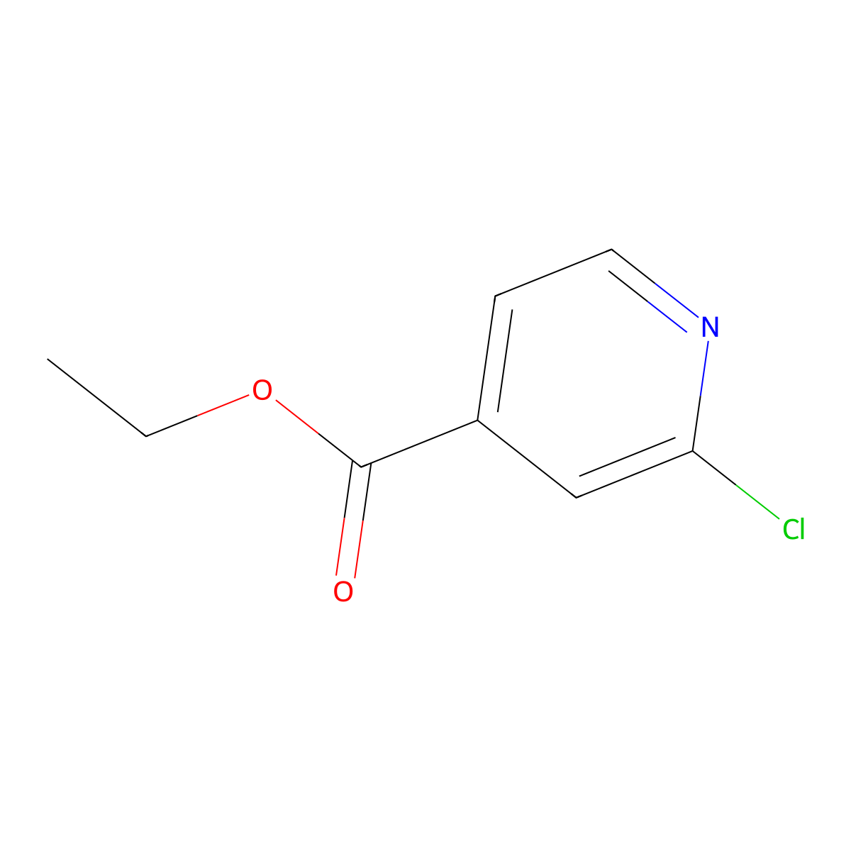 Ethyl 2-chloroisonicotinate molecular structure, CAS 54453-93-9