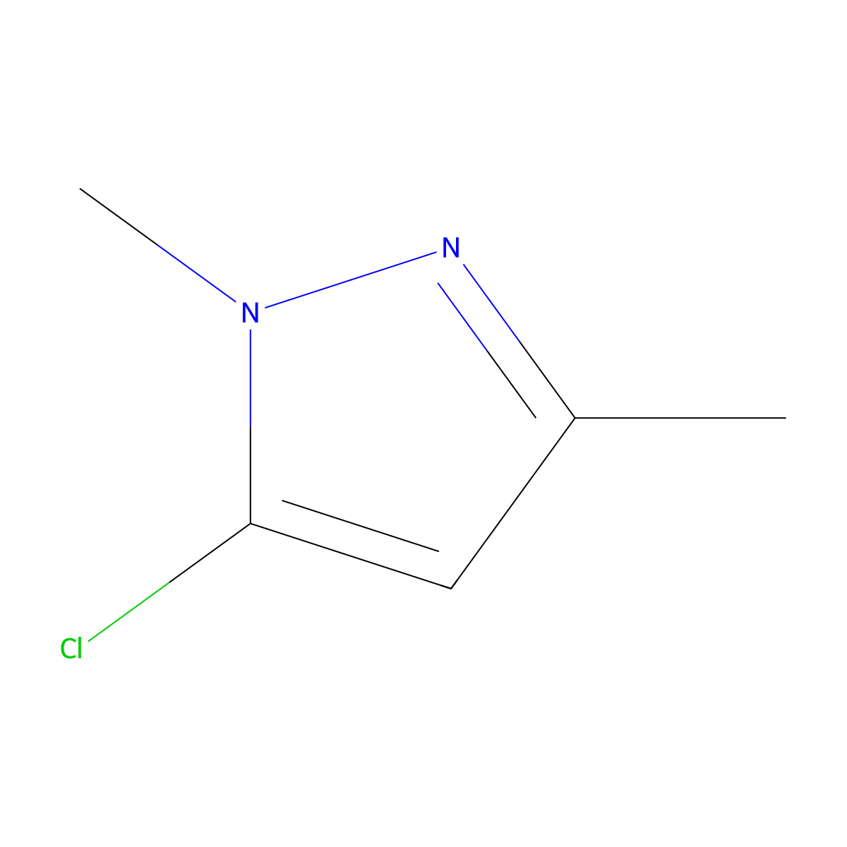 5-Chloro-1,3-dimethylpyrazole molecular structure, CAS 54454-10-3