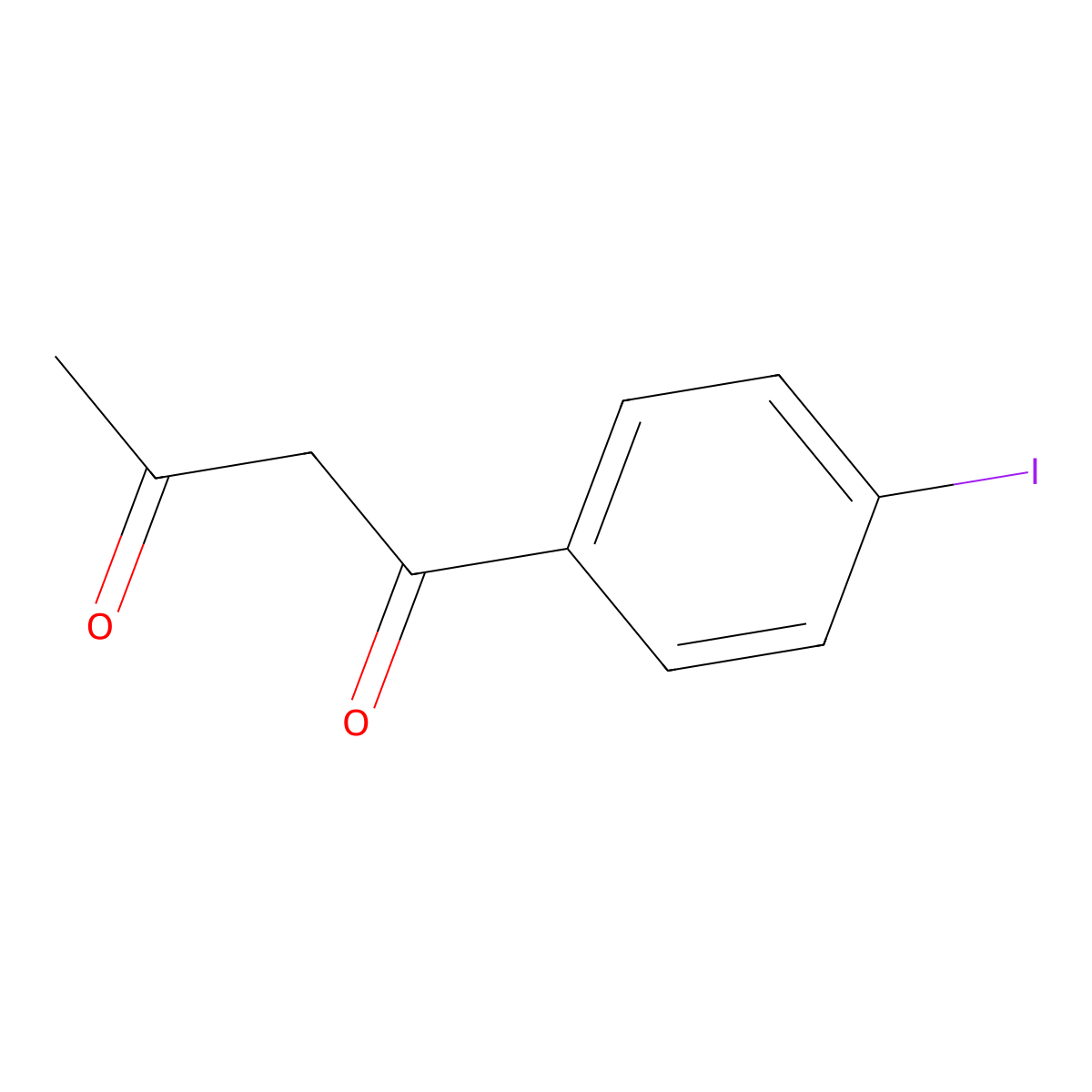1-(4-Iodophenyl)butane-1,3-dione molecular structure, CAS 54454-25-0