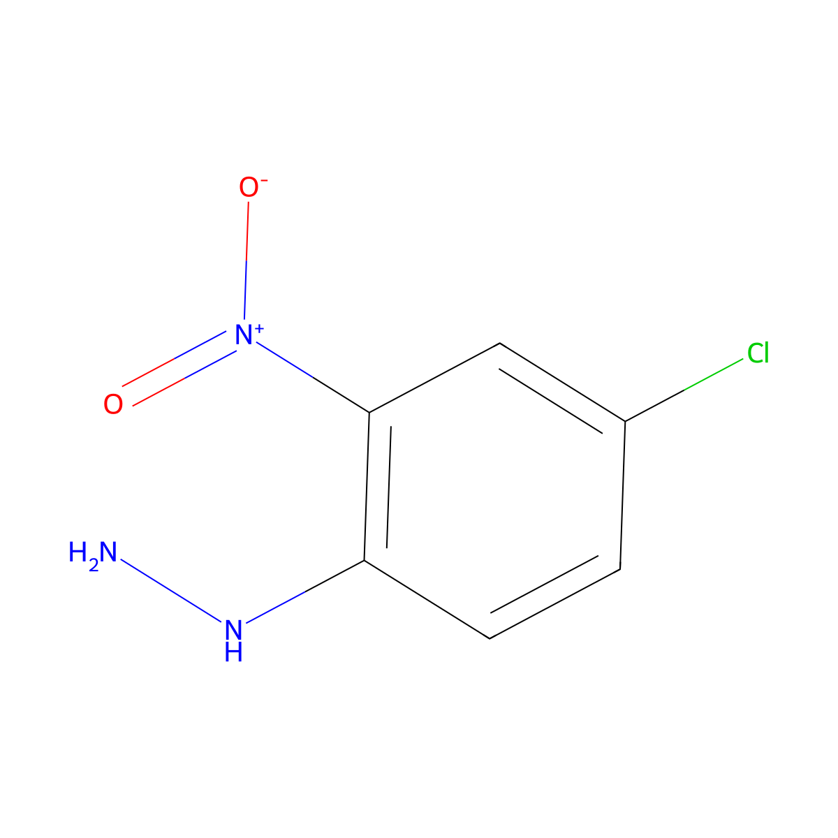 4-Chloro-2-nitrophenylhydrazine molecular structure, CAS 54454-57-8