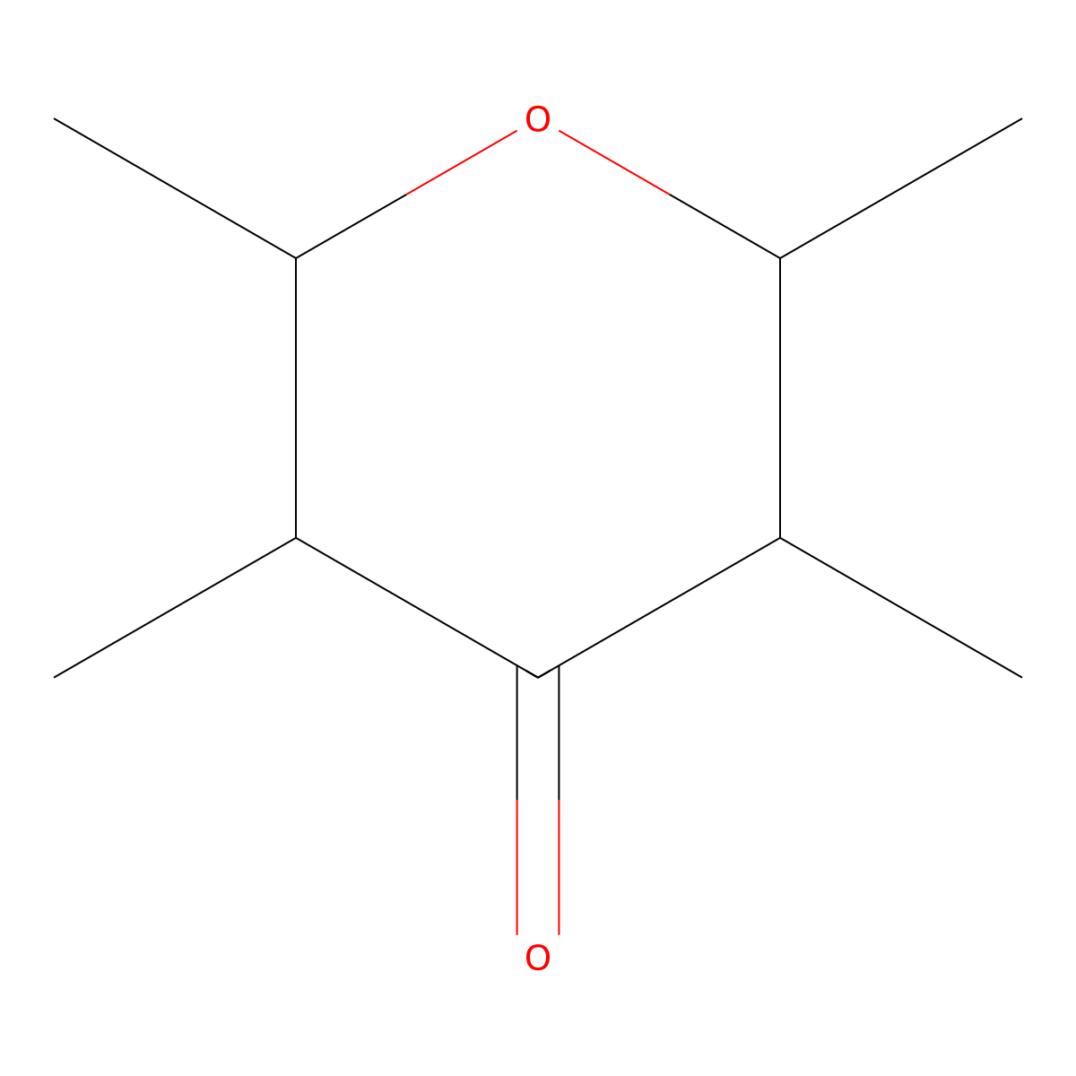 4H-Pyran-4-one, tetrahydro-2,3,5,6-tetramethyl- molecular structure, CAS 54458-60-5