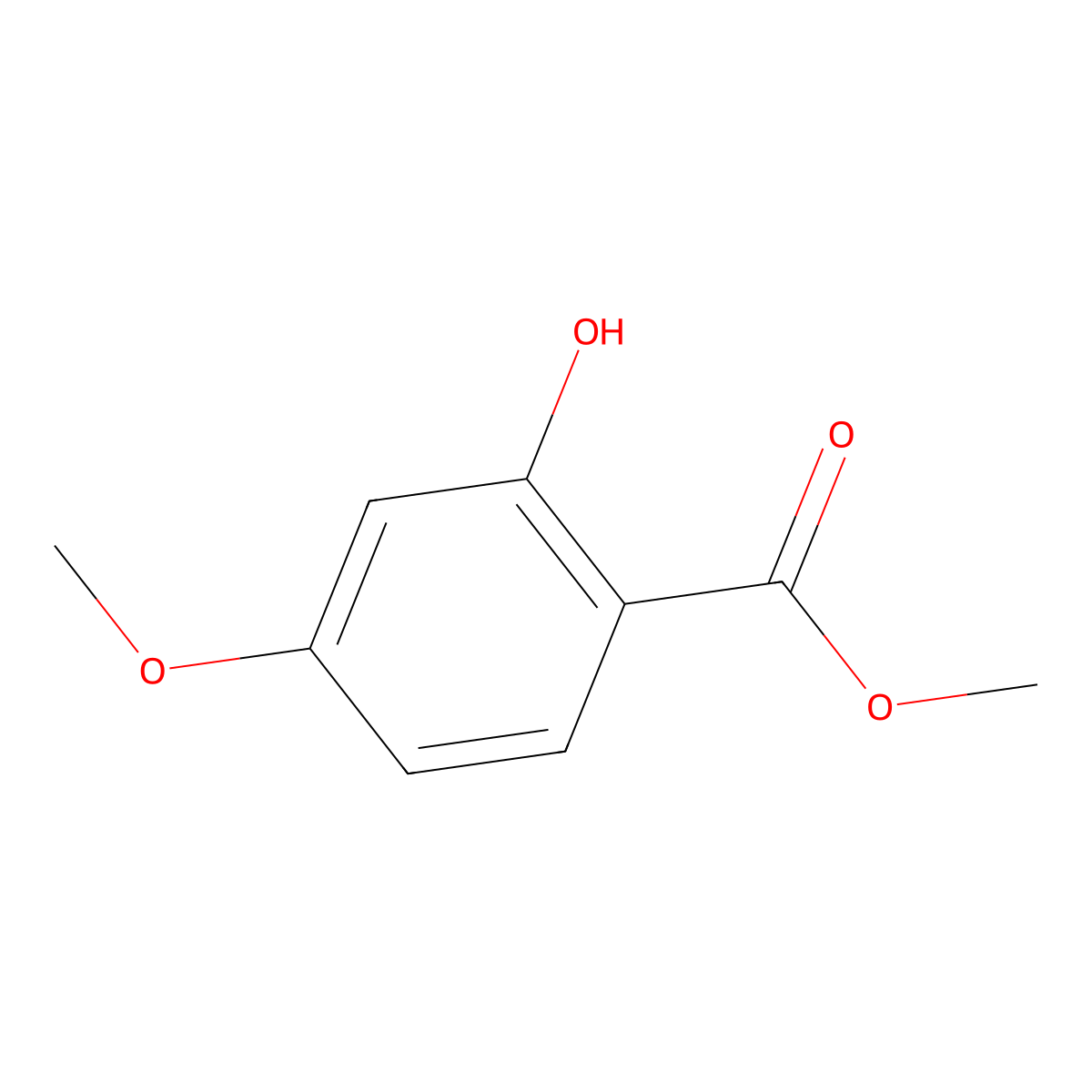 Methyl 4-methoxysalicylate molecular structure, CAS 5446-02-6