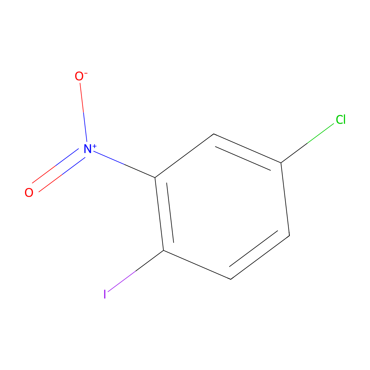 4-Chloro-1-iodo-2-nitrobenzene molecular structure, CAS 5446-05-9