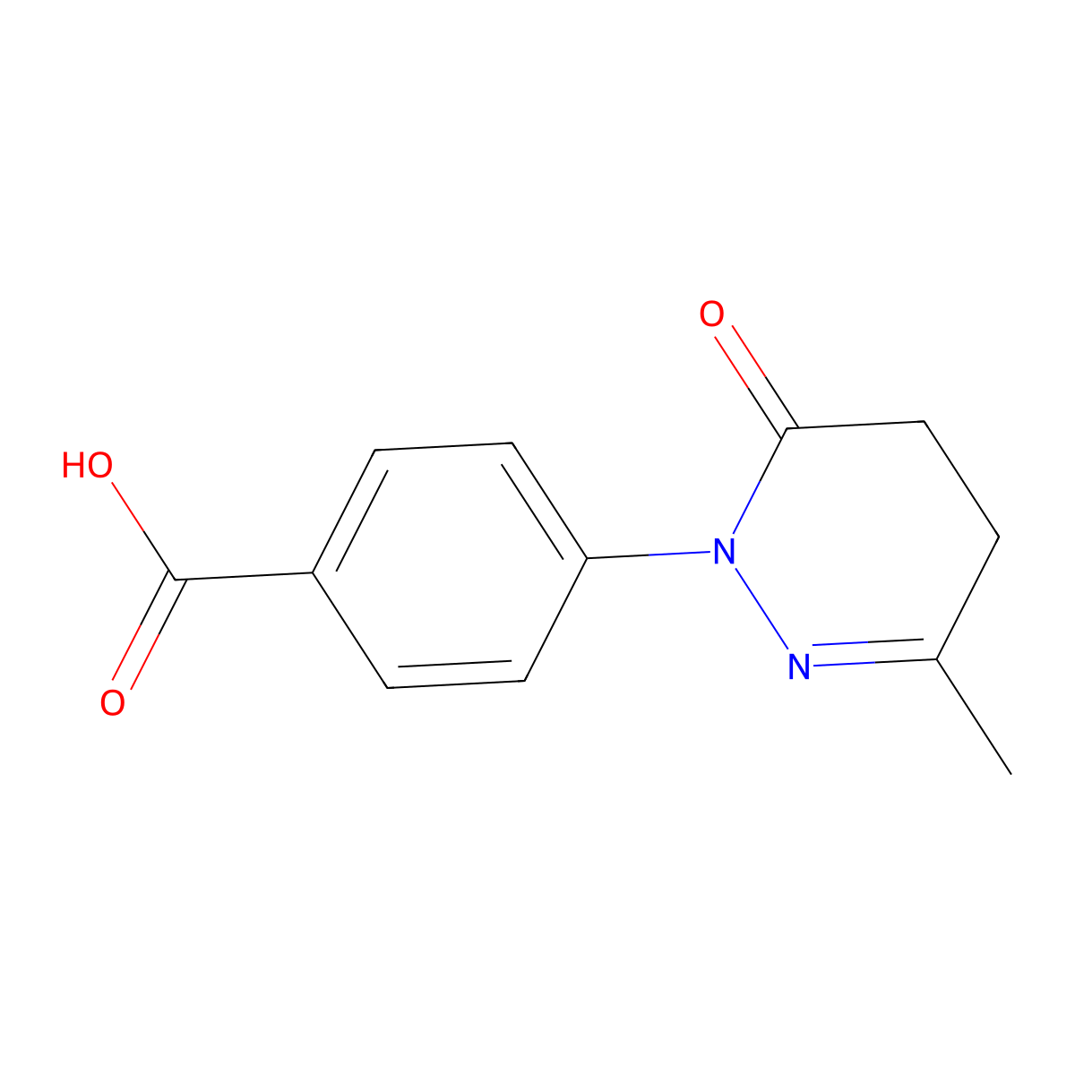 4-(3-Methyl-6-oxo-5,6-dihydropyridazin-1(4h)-yl)benzoic acid molecular structure, CAS 5446-13-9