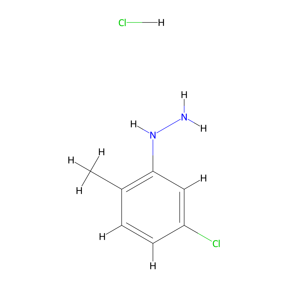 (5-Chloro-2-methylphenyl)hydrazine hydrochloride molecular structure, CAS 5446-17-3