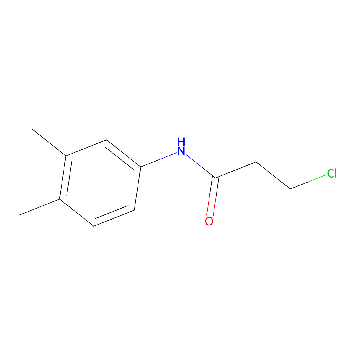 3-Chloro-n-(3,4-dimethylphenyl)propanamide molecular structure, CAS 5446-25-3