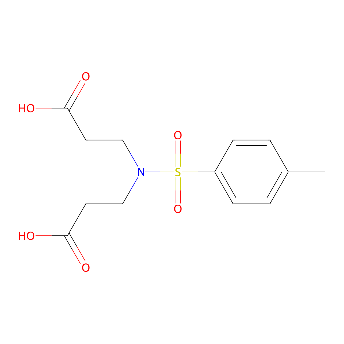 3,3'-(Tosylazanediyl)dipropanoic acid molecular structure, CAS 5446-58-2